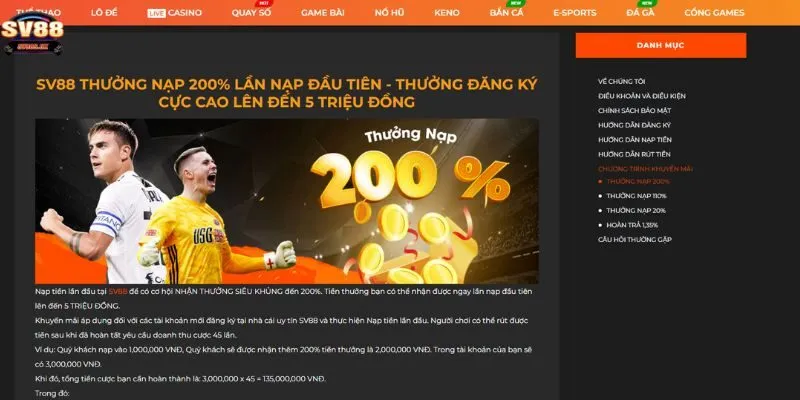 SV88 11 Khuyến Mãi Và Ưu Đãi Hấp Dẫn Không Thể Bỏ Lỡ Tại SV88