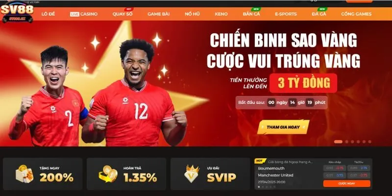 SV88 8 SV88 - Sân Chơi Cá Cược Thể Thao Đẳng Cấp Số 1 Việt Nam
